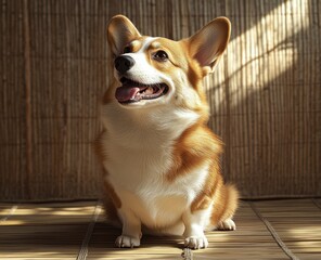 Wall Mural - Happy Corgi Dog.