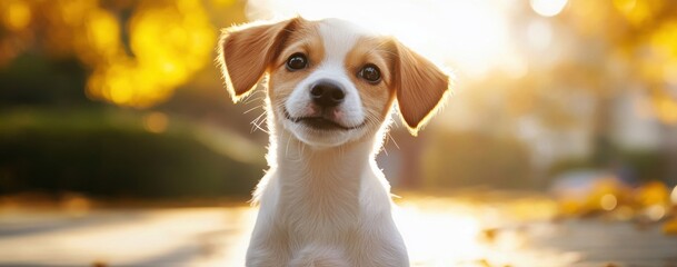 Poster - Puppy in Golden Light.