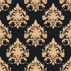 Seamless Pattern Of Elegant Baroque Damask Designs