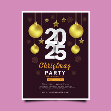 Happy New Year Party Celebration Poster Template design