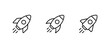 © Robbiya - Rocket icon. Rocket launched icon vector.