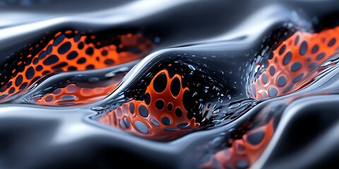 Canvas Print - Abstract fluid design with vibrant textures and patterns.