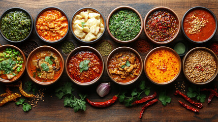 traditional Sichuan hot pot filled with a rich assortment of meats, vegetables, and spices, presented on a rustic wooden table. The bold colors and steam evoke warmth, culture, and culinary heritage