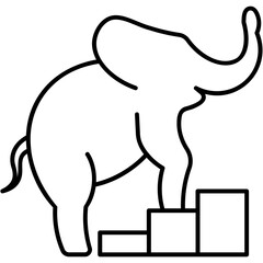 Poster - Trained Elephant Icon