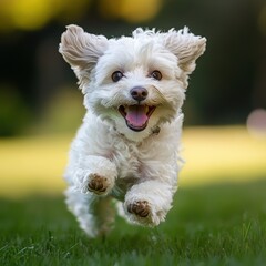 Canvas Print - Happy Running Dog.