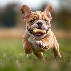 Wall Mural - Happy Bulldog Puppy.