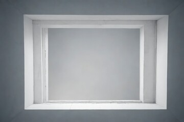 A white frame with a gray background