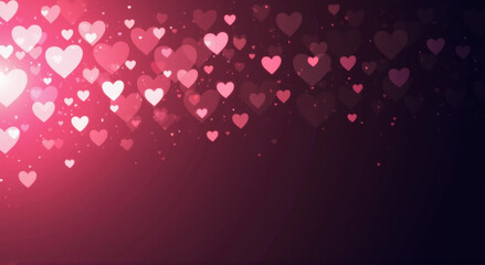 Wall Mural - background with hearts