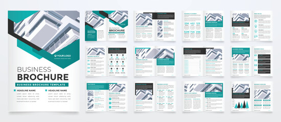 Wall Mural - annual report template with modern concept and minimalist layout use for business profile and produc