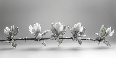 Wall Mural - white flower in a vase