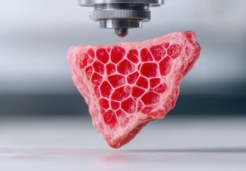 Poster - close-up of a pomegranate cross-section