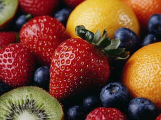 Canvas Print - Assortment of fresh, juicy fruits