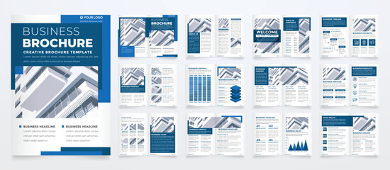 Wall Mural - minimalist business brochure template with simple style and modern layout
