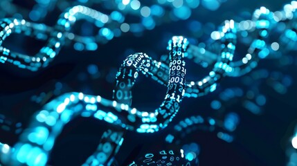 Poster - Digital DNA Strand Representing AI Concepts