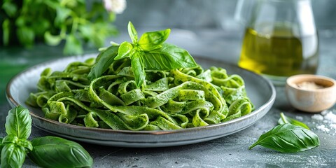 Wall Mural - pesto sauce with pesto