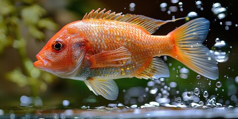 Sticker - goldfish in aquarium