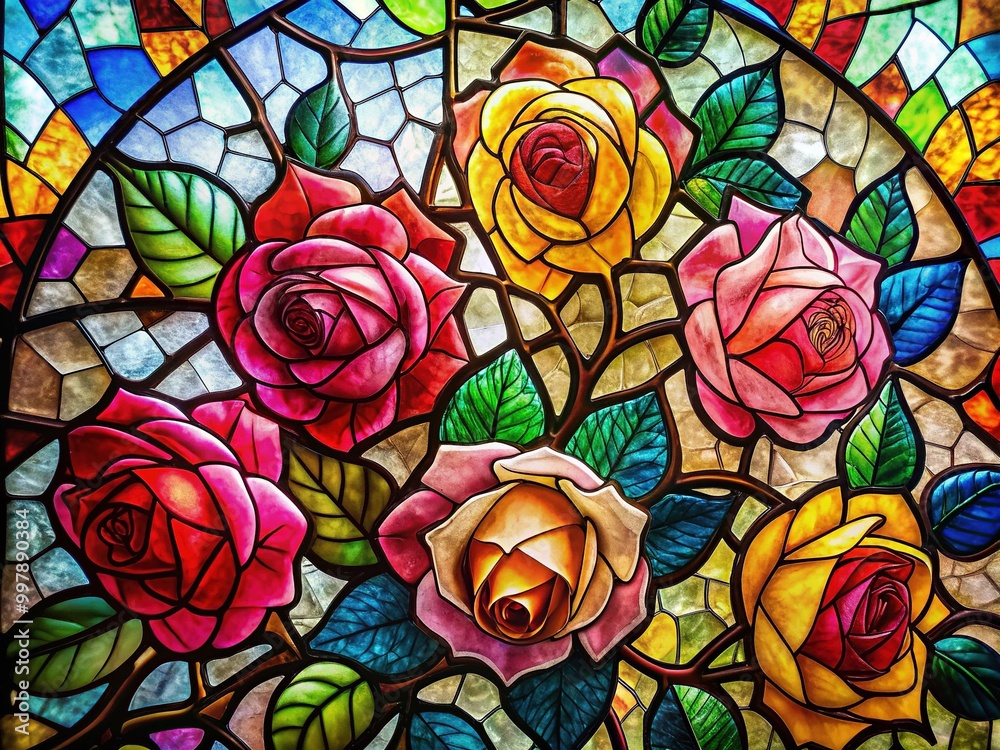 Stained Glass Pattern Pretty Beautiful Free Stained Glass Patterns Featuring Elegant Roses for ...