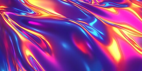 Colorful abstract waves with vibrant gradients.