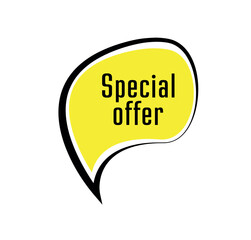 Wall Mural - Special offer sign on white background	