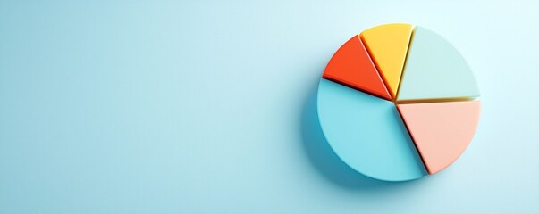 Poster - a minimalist setup showing a pie chart on a tablet screen, with the segment for dividend-paying stoc