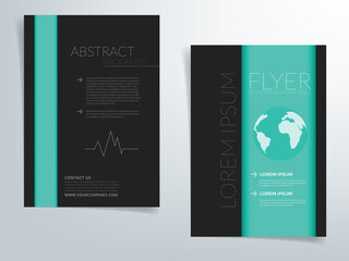 Header flyer business brochure vector graphic with space for text and message design