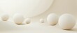 © Serge - A minimalist 3D background featuring smooth, white spheres of different sizes