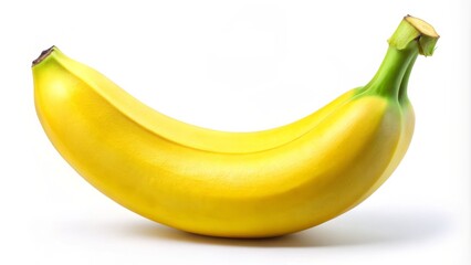 Wall Mural - Fresh banana displayed against a white background, ideal for concepts related to healthy eating and tropical fruit