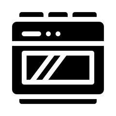 Sticker - Oven glyph icon