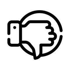 Poster - Thumbs Down line icon