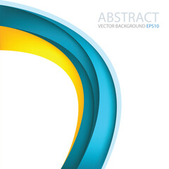 Poster - graphic vector curve line overlap background for text and message design