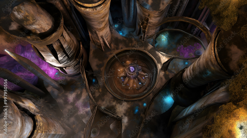 Alien Temple Battle Map for Sci-Fi DnD, Top-Down Tabletop Role-Playing ...