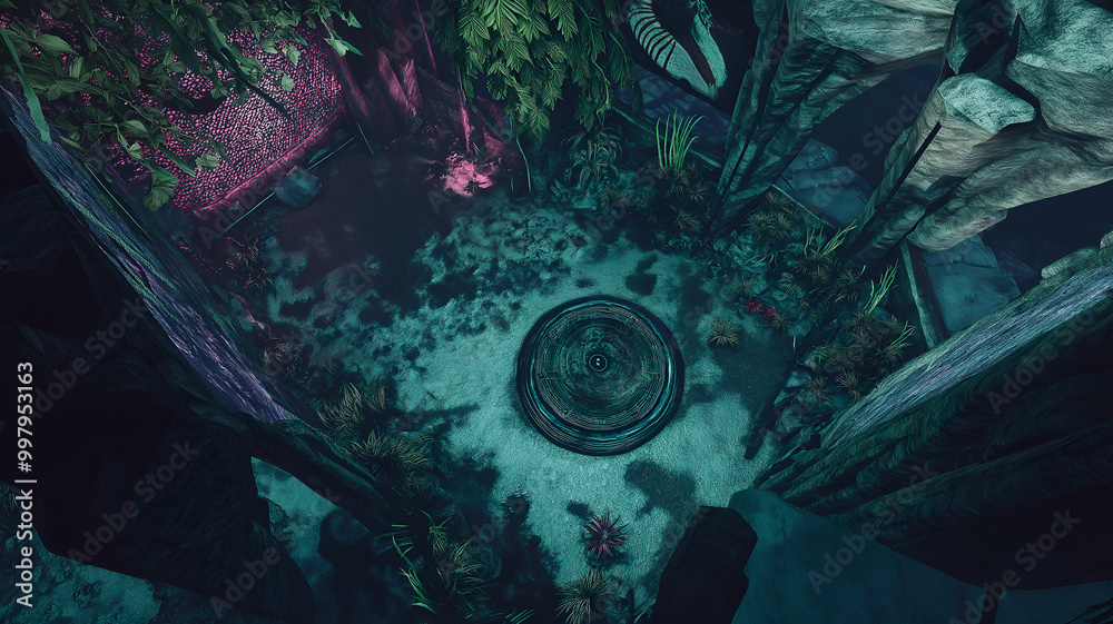Alien Temple Battle Map for Sci-Fi DnD, Top-Down Tabletop Role-Playing ...