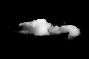 Wall Mural - Smoke Cloud Isolated on Black Background,White cloud.