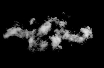 Wall Mural - Smoke Cloud Isolated on Black Background,White cloud.