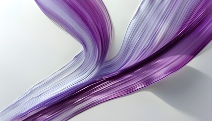 Wall Mural - Vibrant Purple Streaks in Motion on a White Wall Captured with Professional Precision and Soft Shadows