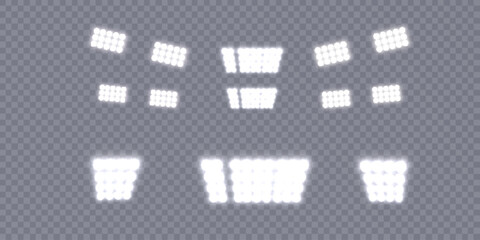 Aufkleber - Set of spotlight lighting effects. Set of glowing isolated lighting effects for stadium, presentations. Vector	
