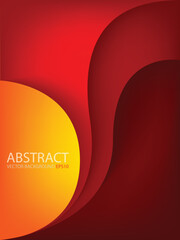 Poster - graphic vector curve line overlap background for text and message design