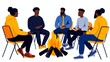 © Gefo - Group of people sitting around a campfire in a relaxed setting