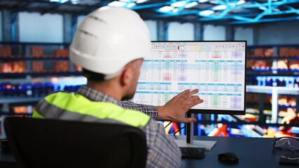 Poster - Warehouse Inventory Management On Computer