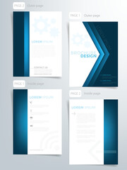 Poster - Header flyer business brochure vector graphic with space for text and message design