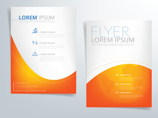 Poster - Header flyer business brochure vector graphic with space for text and message design