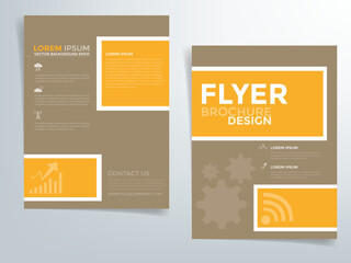 Poster - Header flyer business brochure vector graphic with space for text and message design
