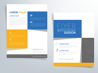 Header flyer business brochure vector graphic with space for text and message design