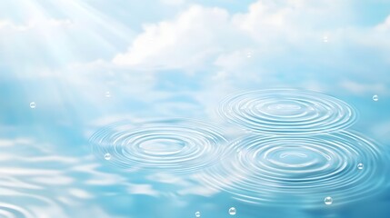 Wall Mural - Water Ripples Sky Background