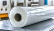 © JP STUDIO LAB - Packaging machinery wrapping products in plastic film at high speed, automated packaging, industrial packing process