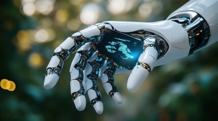 Canvas Print - Robotic Hand with Advanced Technology