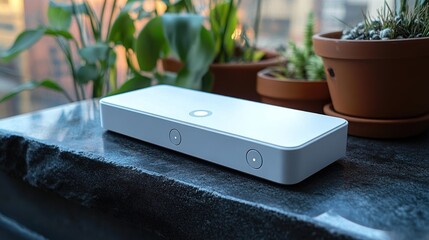 White Wireless Router on a Window Sill