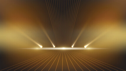 Wall Mural - black and gold background abstract geometric shapes luxury design wallpaper.realistic layer elegant 
