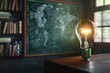 © Anjali - Innovative learning concept for student success with world lightbulb.