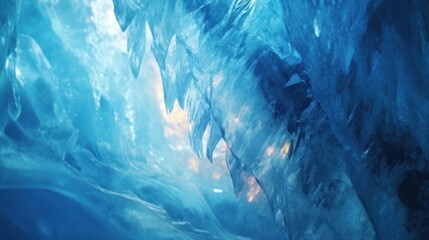 Sticker - Ice Formations in a Glacial Cave